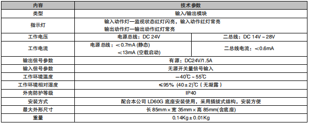 福建利達LD6800G-1輸入/輸出模塊接線安裝技術