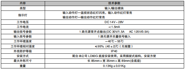 福建利達(dá)LD6801GK 輸入/輸出模塊接線安裝技術(shù)